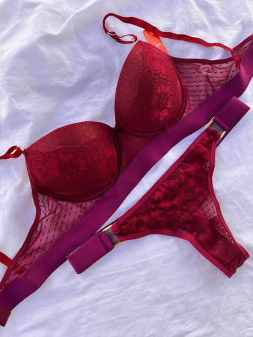 ART 5006 CL -CONJUNTO TAZA SOFT CON LESS - BORDO