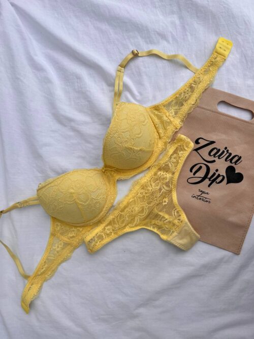 ART 5249 LODY : taza soft de encaje con less amarillo